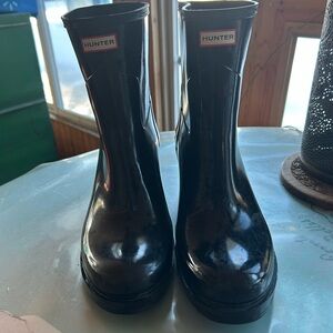 Hunter Glossy Black Boots